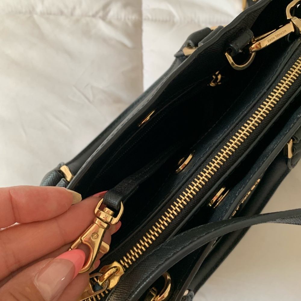 Michael Kors Black Satchel with Gold Accents - Picture 6 of 8